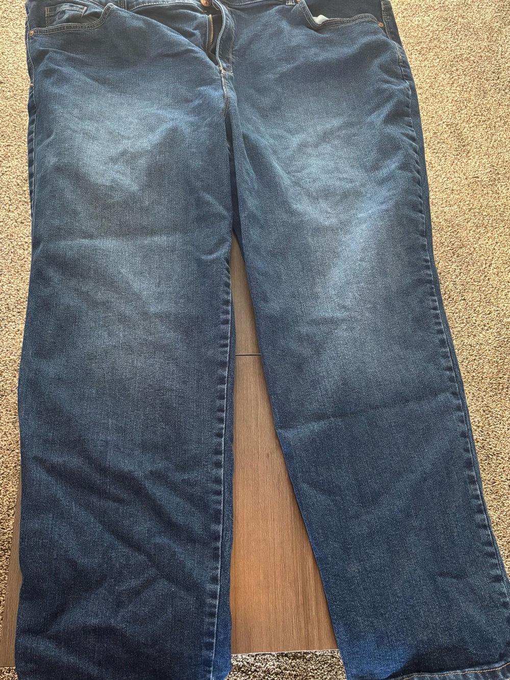 Gloria Vanderbilt Women's Straight Leg Jeans in Dark Blue Wash 24W EUC